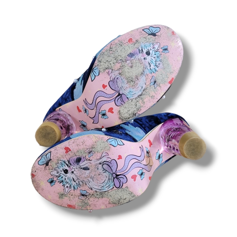 IRREGULAR CHOICE Stars At Night Black Cat Shoes 40 - Picture 5 of 8